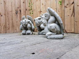 Set Of Three Gargoyle Garden Statues - thumbnail 5