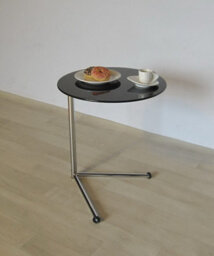 Aspect Furniture Vito Glass Round Side/laptop Table - thumbnail 1
