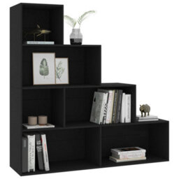 Vidaxl Book Cabinet/room Divider Black 155X24X160 Cm Engineered Wood - thumbnail 3