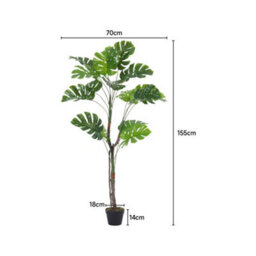 Thehotsale 155Cm H Artificial Monstera Deliciosa Tree In Pot Decoration For Living Room - thumbnail 7