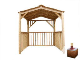 Edecks Atlas Garden Gazebo - Pressure Treated Outdoor Timber Diy Kit - 1990mm X 1990mm With Bolt Down Anchors 2.07M - thumbnail 2