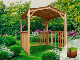 Edecks Atlas Garden Gazebo - Pressure Treated Outdoor Timber Diy Kit - 1990mm X 1990mm With Bolt Down Anchors 2.07M - thumbnail 3