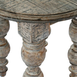 Wyld Haus Montaine Mid Century Brown Wood Round Side Table - thumbnail 4