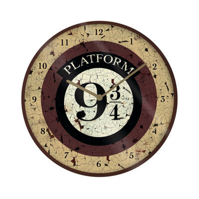 Harry Potter Platform 9 3/4 Wall Clock Cream/brown (One Size) - image 1