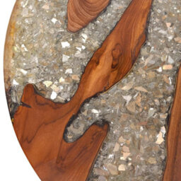 Berkfield Coffee Table Teak Resin 60 Cm - thumbnail 9