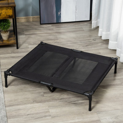 Pawhut Large Pet Cot Portable Dog Cat Sleep Bed Elevated Camping Outdoor Black - image 1