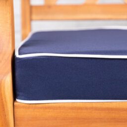 Alfresia Navy Blue 3 Seater Garden Bench Cushion, 153Cm Wide, Filled With Thick Luxury Foam - thumbnail 5