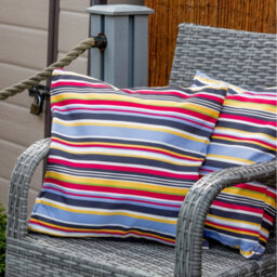 Gardenwize Outdoor Pair Of Stripe Scatter Cushions - thumbnail 1