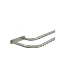 19-22mm Room Darkening Double Extendable Curtain Pole - Satin Silver, 210-360Cm - thumbnail 1