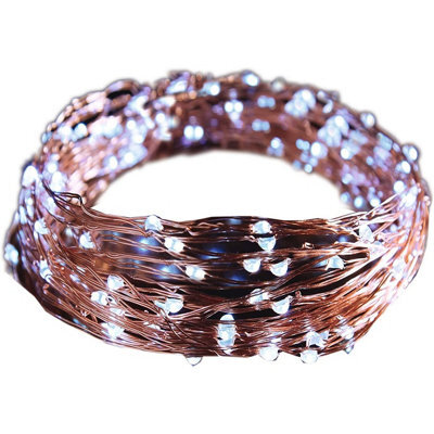 Copper Wire String Lights With 100 Cool White Leds - Indoor Or Outdoor Decoration With 9 Light Settings - 10M Cable - image 1