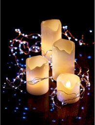 Copper Wire String Lights With 100 Cool White Leds - Indoor Or Outdoor Decoration With 9 Light Settings - 10M Cable - thumbnail 3