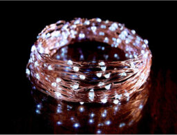 Copper Wire String Lights With 100 Cool White Leds - Indoor Or Outdoor Decoration With 9 Light Settings - 10M Cable - thumbnail 2