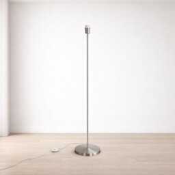 CGC Interiors Cgc Lena Brushed Nickel Straight Floor Lamp - thumbnail 1