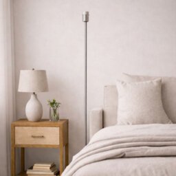CGC Interiors Cgc Lena Brushed Nickel Straight Floor Lamp - thumbnail 3