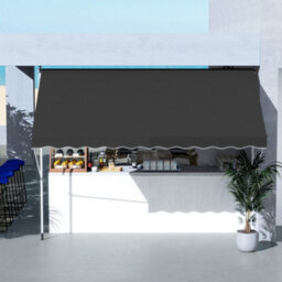 Outsunny 3 X 1.5 M Retractable Patio Awning Floor-To-Ceiling Shade, Black - thumbnail 9