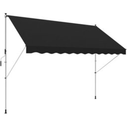 Outsunny 3 X 1.5 M Retractable Patio Awning Floor-To-Ceiling Shade, Black - thumbnail 2