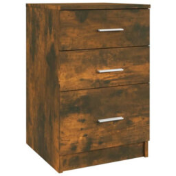 Berkfield Bed Cabinet Smoked Oak 40X40X63 Cm Engineered Wood - thumbnail 2