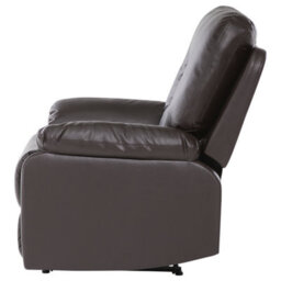 Beliani 3-Seater, 2-Seater & Armchair Set - Brown Faux Leather Manual Recline - thumbnail 6