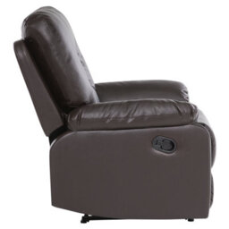 Beliani 3-Seater, 2-Seater & Armchair Set - Brown Faux Leather Manual Recline - thumbnail 8