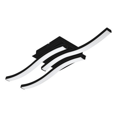 Eglo Basic Cabezas-E Black Steel & Plastic 3 Flame Wall/ceiling Light, 3000K - image 1