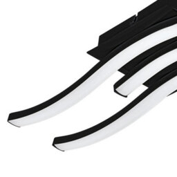 Eglo Basic Cabezas-E Black Steel & Plastic 3 Flame Wall/ceiling Light, 3000K - thumbnail 2