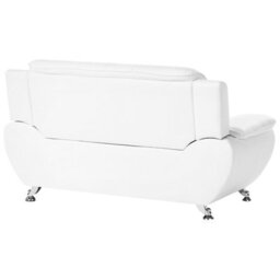 Beliani Sofa 2 Seater Leira Faux Leather White - thumbnail 5