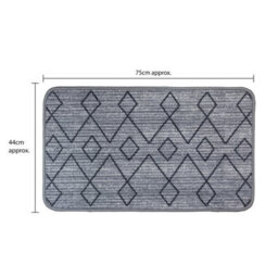 Jvl Fiora Machine Washable Door Mat & Runner Rug Diamond Pulse - thumbnail 8