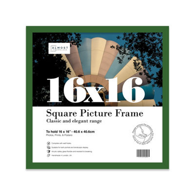 16X16 Green Picture Frame (40.6 X 40.6Cm) Poster, Photo, Artwork, Gallery Wall Or Print - image 1