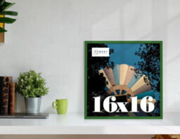 16X16 Green Picture Frame (40.6 X 40.6Cm) Poster, Photo, Artwork, Gallery Wall Or Print - thumbnail 2