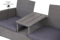 Evre Lisbon Rattan 2 Seater Jack & Jill Loveseat Partner Garden Furniture Patio Terrace Balcony Outdoor Indoor - thumbnail 5
