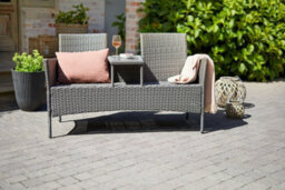 Evre Lisbon Rattan 2 Seater Jack & Jill Loveseat Partner Garden Furniture Patio Terrace Balcony Outdoor Indoor - thumbnail 3