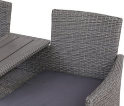 Evre Lisbon Rattan 2 Seater Jack & Jill Loveseat Partner Garden Furniture Patio Terrace Balcony Outdoor Indoor - thumbnail 6