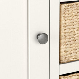 Farro Basket Coconut Small Sideboard With Washed Oak Top - Fully Assembled - By Roseland Furniture - thumbnail 6