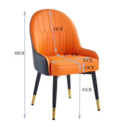 Hygrad Built to Survive Set Of 2 Leather Dining Chairs Pu Leather Modern Styled Dining Room Chair Padded - thumbnail 5
