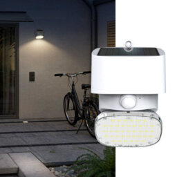 Nightsearcher Nexsun Nautilus  2000 Lumens Tilt & Rotatable Solar Wall Light With Pir Sensor