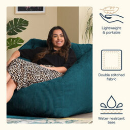 icon Natalia Large Beanbag Corduroy Teal - thumbnail 4