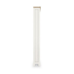 Farro Coconut White Large Bookcase With Washed Oak Top - By Roseland Furniture - thumbnail 4