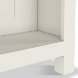 Farro Coconut White Large Bookcase With Washed Oak Top - By Roseland Furniture - thumbnail 5