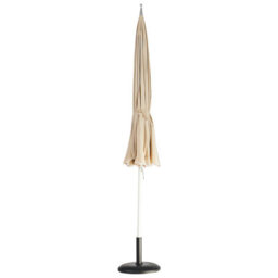Wyld And Coco Garden Market Parasol 2.45M Round Beige Canopy With White Aluminium Pole - Outdoor Shade - thumbnail 5