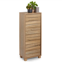 Vonhaus Bathroom Storage Cabinet, Oak Wood Effect Bathroom Floor Cabinet, Small Floor Standing Cabinet For Kitchen, Chester