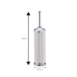 Showerdrape Opera 4 Piece Bathroom Accessory Set Toilet Roll Holder, Toilet Brush, Towel Ring - thumbnail 8