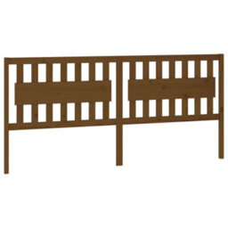 Berkfield Bed Headboard Honey Brown 205.5X4X100 Cm Solid Wood Pine - thumbnail 2