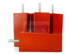 L&F 4X Replacement Furniture Legs Solid Wood 110mm High Sofas Chairs Settee Cabinets Legs M8 Tsp2055 Teak - thumbnail 3