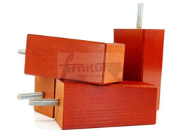 L&F 4X Replacement Furniture Legs Solid Wood 110mm High Sofas Chairs Settee Cabinets Legs M8 Tsp2055 Teak - thumbnail 7