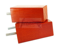 L&F 4X Replacement Furniture Legs Solid Wood 110mm High Sofas Chairs Settee Cabinets Legs M8 Tsp2055 Teak - thumbnail 4