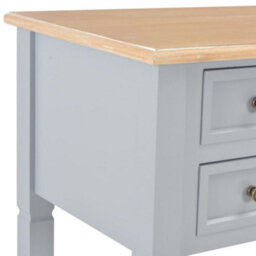 Berkfield Writing Desk Grey 109.5X45X77.5 Cm Wood - thumbnail 6
