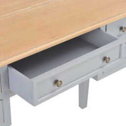 Berkfield Writing Desk Grey 109.5X45X77.5 Cm Wood - thumbnail 7