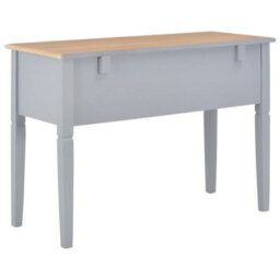 Berkfield Writing Desk Grey 109.5X45X77.5 Cm Wood - thumbnail 4