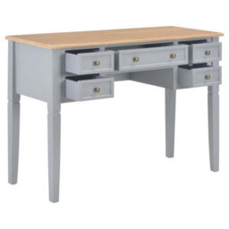 Berkfield Writing Desk Grey 109.5X45X77.5 Cm Wood - thumbnail 2