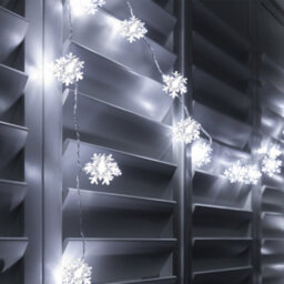 Globrite Snowflake Lights - 80 Led Battery Operated - 2 Modes Fairy Lights Window Christmas Decorations For Bedroom & Home - thumbnail 1